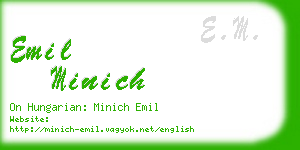 emil minich business card